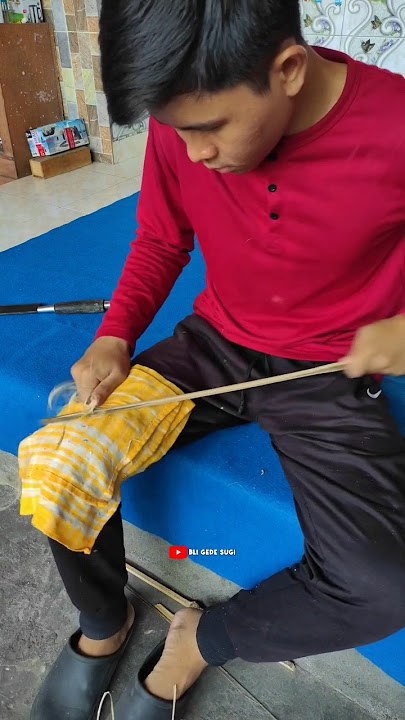 Aku Bikin Joran Pancing Wader Lentur Bahan Bambu #shorts #joranpancing #mancingwader