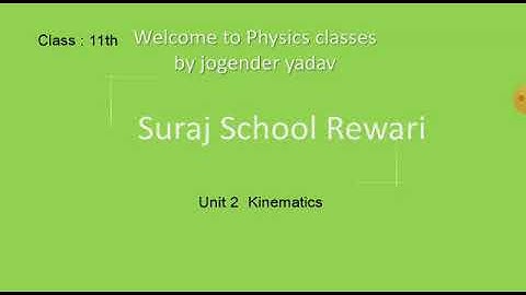 Suraj School Rewari 11th physics ch. Kinematics Topic- basics of vector by Jogender sir