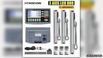 Complete Set 3 Axis LCD Digital Readout DRO with 3 Pieces 01000mm Glass Linear Scale Encoder