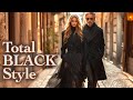 Total black elegance  allblack outfits milan street fashion a style for those who get it