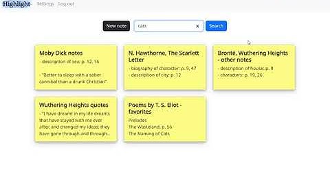 CS50 - Final project: Highlight, a note-taking app