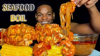 GIANT LOBSTER TAILS SEAFOOD BOIL MUKBANG | BOILED EGGS MUKBANG | HUGE SEAFOOD BOIL