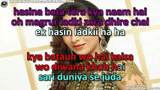 Dil Deewana Dhundhta Hai Ek Hasin Ladki Semi Vocal Female Video Karaoke Lyrics