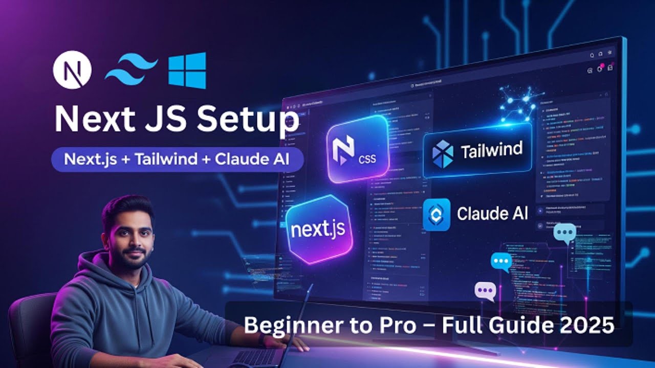 Next.js + Tailwind CSS + Claude AI Full Setup | Build Stunning Web Apps FAST (2025 Guide)