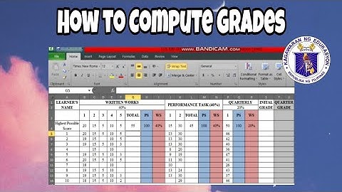 HOW TO COMPUTE GRADES USING MS EXCEL (DEPED) | CHEN KIM