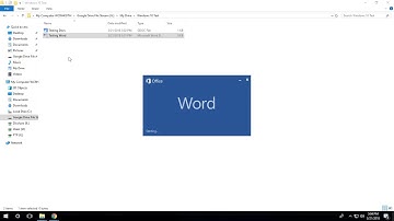 Windows 10: Opening & Saving in Drive File Stream