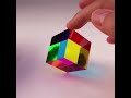 A demonstration of subtractive color mixing with a CMY cube.