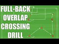 Fullback overlap crossing drill  footballsoccer