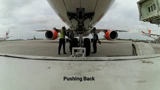 Percakapan Pilot dan Mekanik | Lion Air A330 Pushback Preparation at Kualanamu Airport