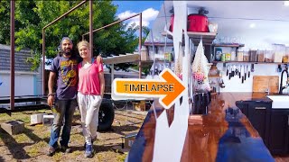 TIMELAPSE - Couple Builds Tiny Camper In 11 Minutes | Start to Finish |