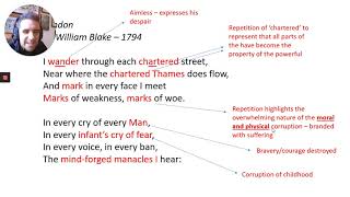 'London' by William Blake analysis