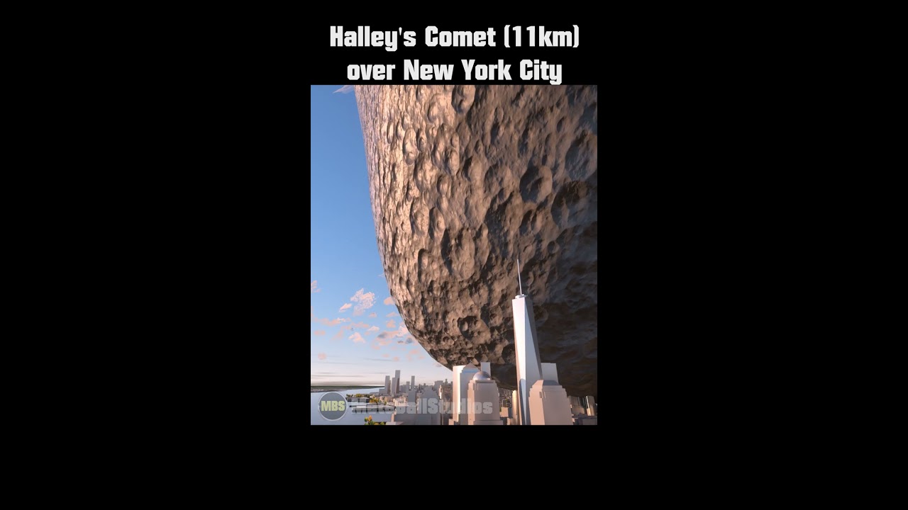 Halleys Comet over New York City 