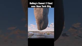 Halleys Comet Over New York City 