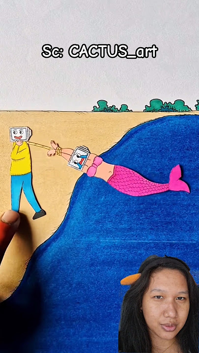#mermaid IKUT KE DARAT‼️#duyung #short #shortsvideo #dubbing #funny #drawing #animation #cartoon
