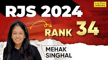 RJS 2024 Interview | Mehak Singhal | Rank 34 | RJS Result 2024