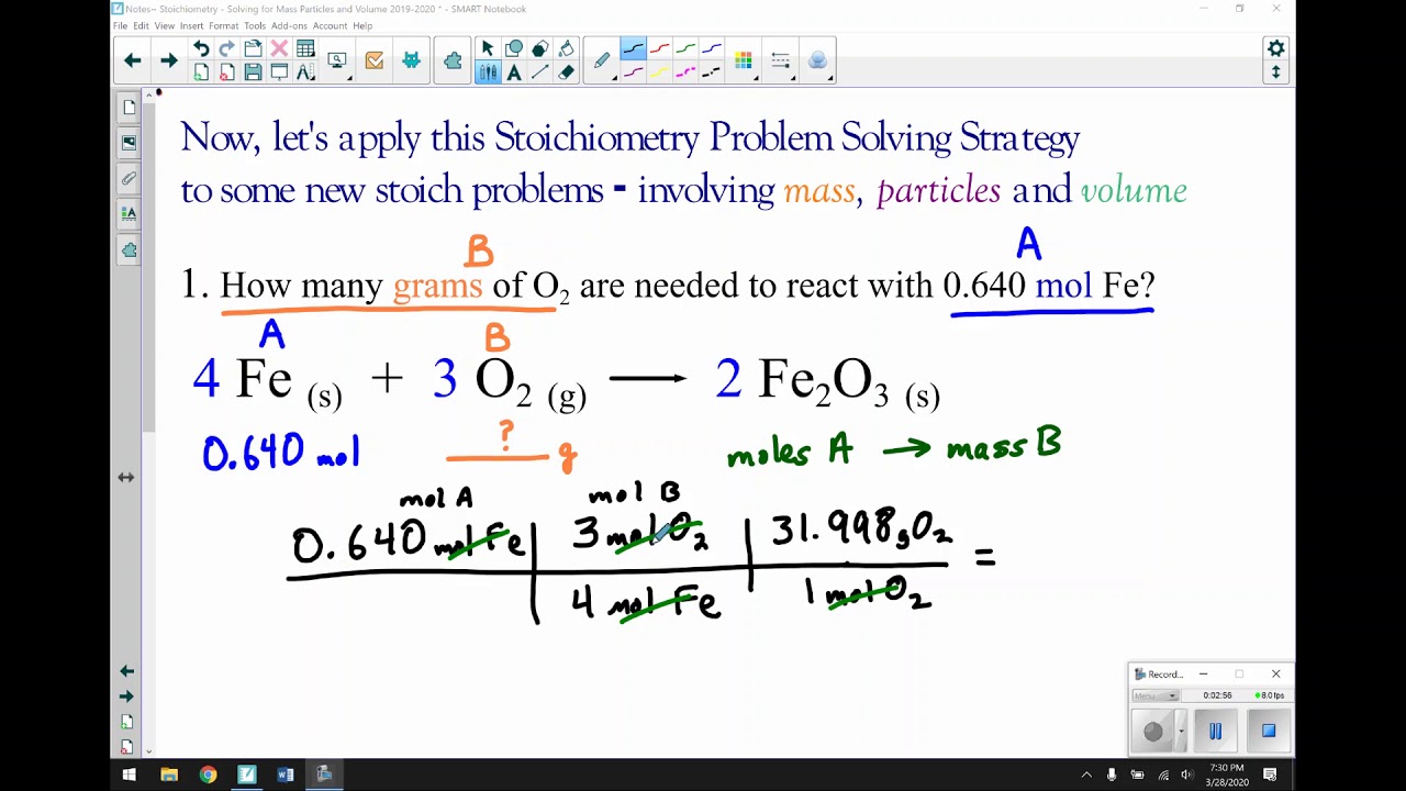 problem solving using stoichiometry