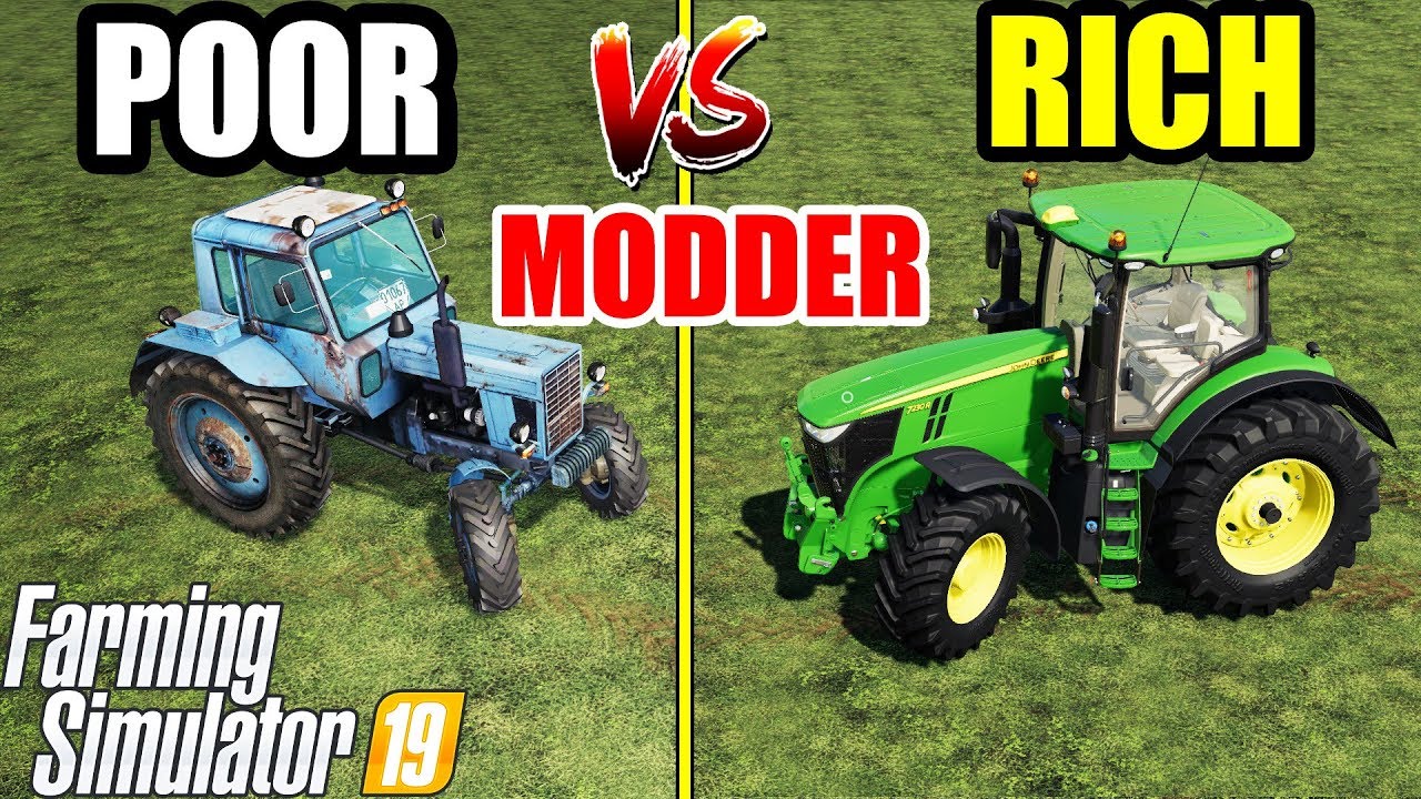 Farming Simulator 19 | POOR vs RICH vs MODDER : Farm Comparison - YouTube