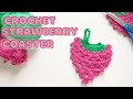 How To Crochet Strawberry Coaster Step By Step Crochet Tutorial Beginner Friendly