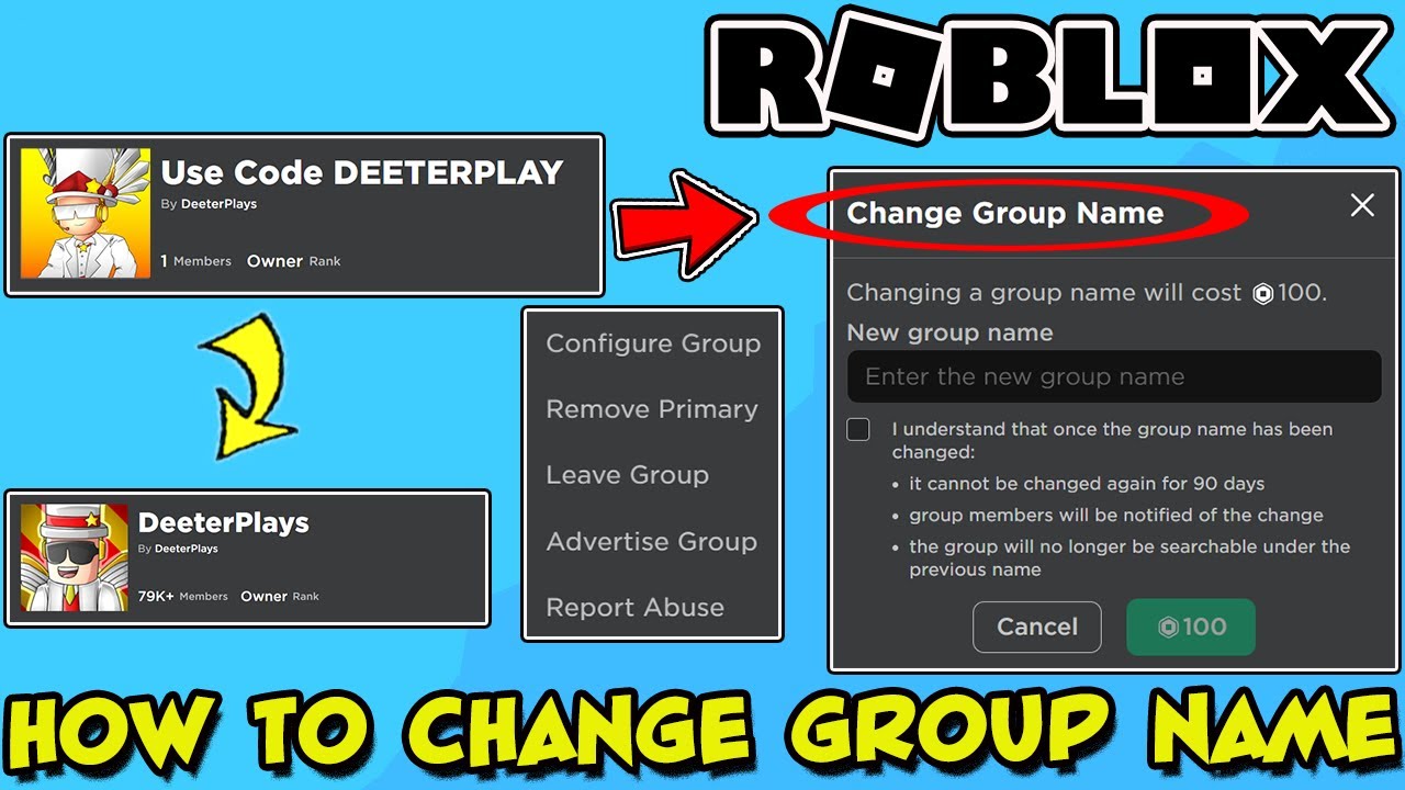 HOW TO CHANGE GROUP NAME IN ROBLOX New Feature! YouTube