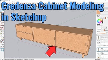 Google Sketchup Tutorial Credenza Cabinet Modeling in Sketchup