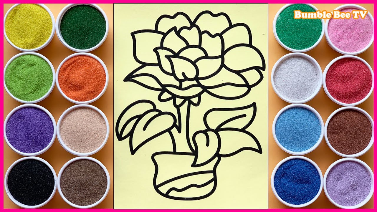 FAIRY FLOWER SAND PAINTING/TÔ TRANH CÁT BÔNG HOA THẦN TIÊN/LEARN