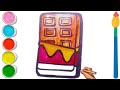 Draw & Paint a Chocolate Bar drawing | Painting & Coloring for Kids & Toddlers| Twinkling Arts #07