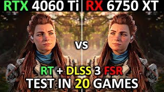 RTX 4060 Ti vs RX 6750 XT | Test in 20 Games | 1080p - 1440p | Performance battle! 🔥 | 2024