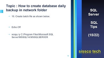 How to create sql server database daily backup in network folder