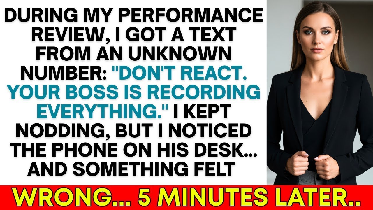 During My Performance Review, I Got a Text from An Unknown Number  Don't React  Your Boss Is