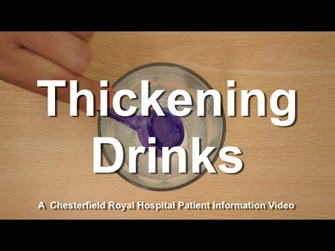 How to thicken fluids: levels 1 to 4 - Chesterfield Royal Hospital NHS Foundation Trust