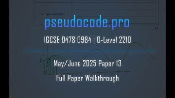 [Solved Past Paper] May/June 2025 Paper 13 IGCSE 0478 0984 | O-Level 2210 | Computer Science