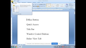 How to open an existing file of MS Word 2007