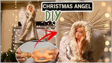Barbie doll makeover/ DIY Christmas tree angel topper