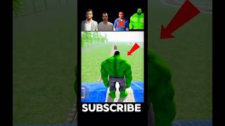 🤯Can Hulk Stop the GTA v unstoppable train 🚂🔥 Indian bike driving 3d #shorts #gaming #challenge