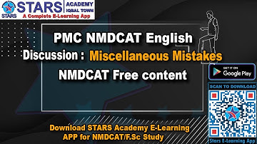 Miscellaneous Mistakes FSC English  MCQS Discussion |NMDCAT English by  #starsacademy