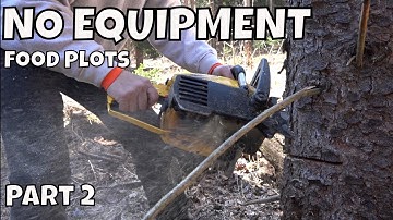 Deer Food Plots In The Woods With NO EQUIPMENT - Prep Time #2