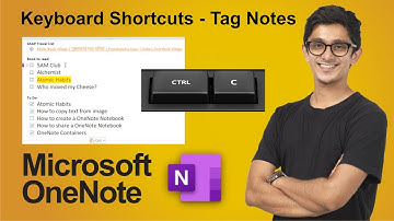 Microsoft OneNote Keyboard Shortcuts for Tag Notes | OneNote Shortcuts | Tags | Notes | Shortcuts