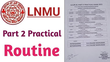 Lnmu part 2 practical exam date and routine 2022