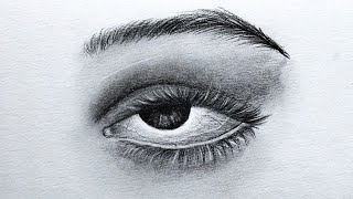 طريقه رسم العين من الصفر للمبتدائين - رسم العين بالخطوات - رسم سهل للمبتدائين - how to draw eye