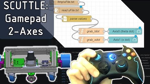 SCUTTLE Robot - nodered function to extract each gamepad axis & display
