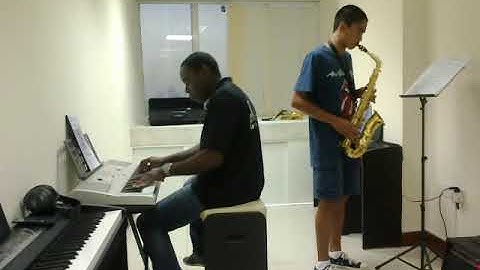 My Saxophone Student Playing Oh When The Saints - An Old Video
