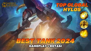 HYLOS TANK TERKUAT❗BUILD EMBLEM DAN ITEM HYLOS 2024❗GAMEPLAY DAN ROTASI HYLOS ROAMER  MLBBID