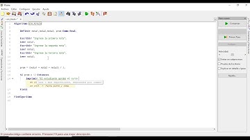 Enunciado 07 Condicional Doble: Determinar si un alumno aprueba o reprueba un curso según promedio