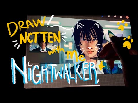 Let's Draw WayV Ten! NightWalker Fanart ‧₊˚ ☾. ⋅
