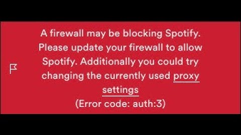 Spotify Error auth:3 cortafuegos (Firewall)