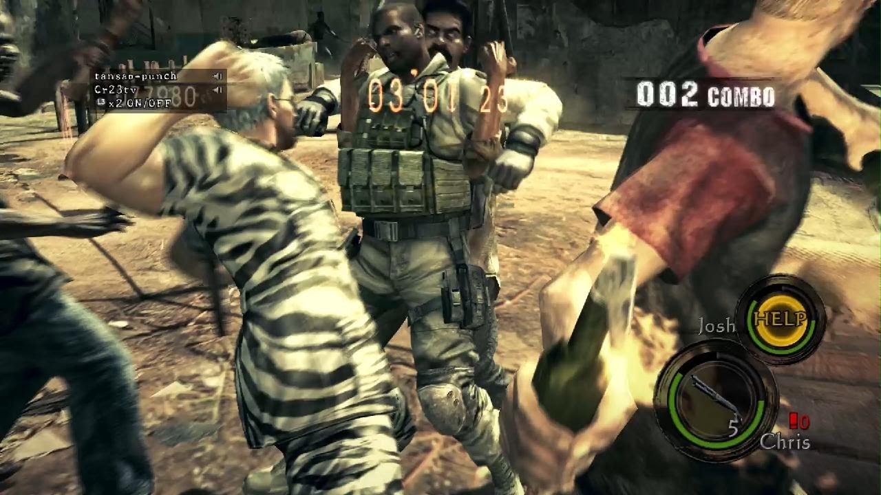 RESIDENT EVIL5 Mercenaries Co-op Run
