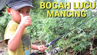 Mancing sama anak kecil tak di sangka begitu riangnya