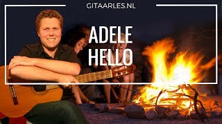 Adele - Hello akkoorden op Gitaar Leren Spelen Tutorial chords