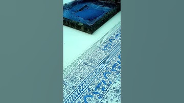 DIY block printing on cotton saree