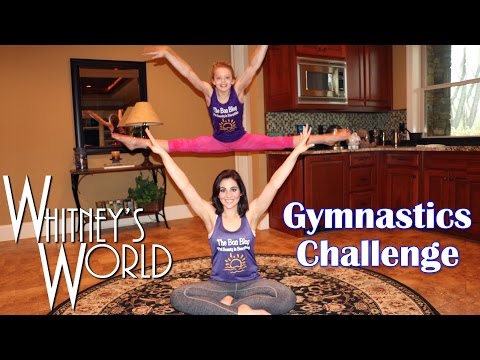 Gymnastics Challenge | Gymnast and Not-a-Gymnast | Whitney & Gia